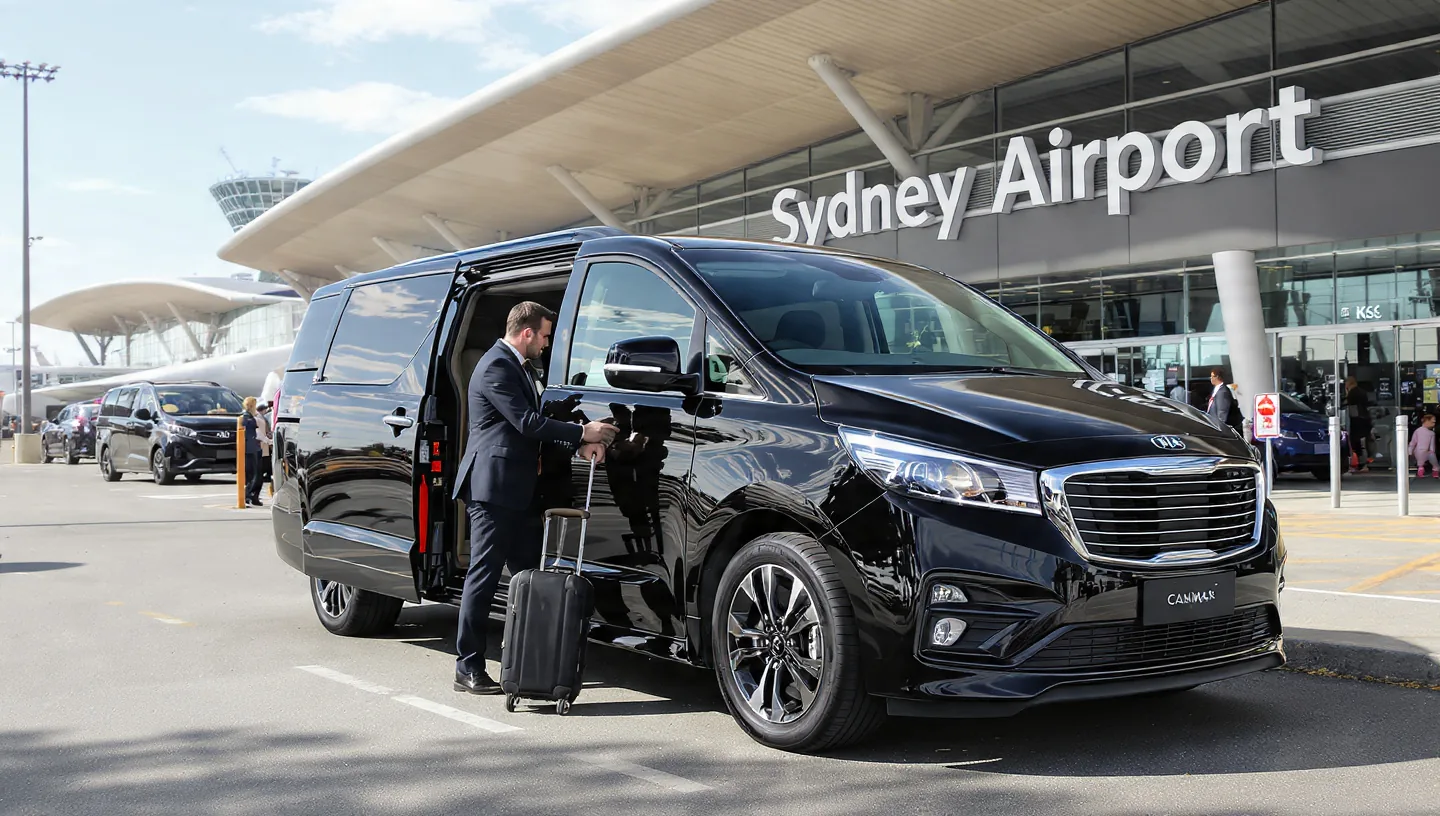 Premium Kia Carnival maxi taxi at Sydney Airport